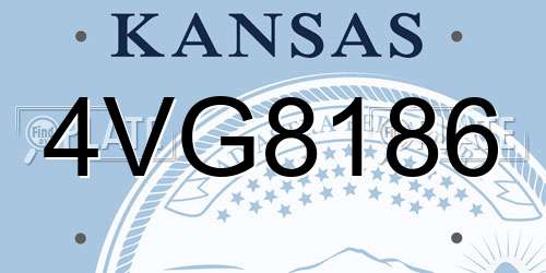4VG8186 Kansas License Plate