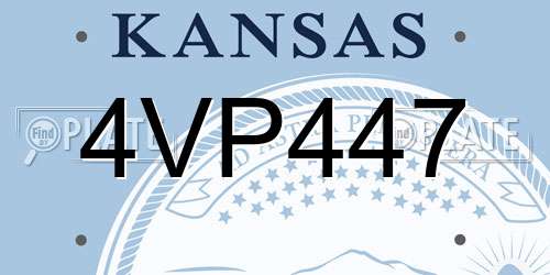 4VP447 Kansas License Plate