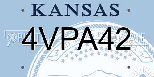 4VPA42 Kansas License Plate