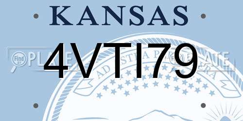 4VTI79 Kansas License Plate