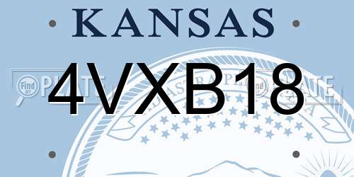 4VXB18 Kansas License Plate