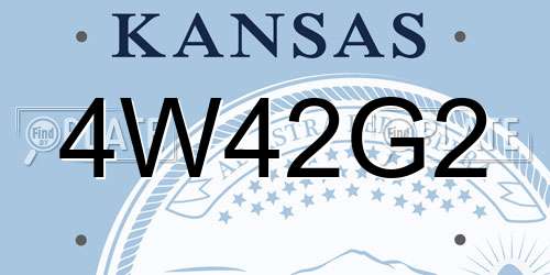 4W42G2 Kansas License Plate