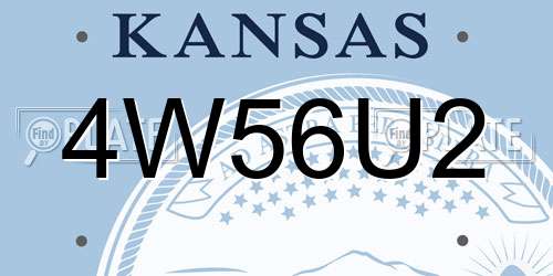 4W56U2 Kansas License Plate