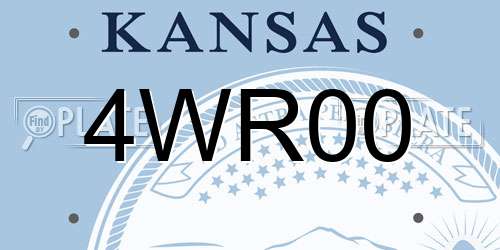 4WR00 Kansas License Plate