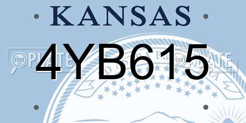 4YB615 Kansas License Plate
