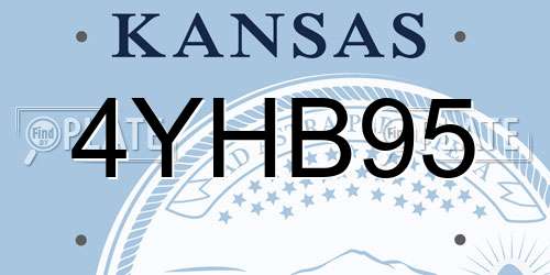 4YHB95 Kansas License Plate