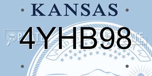 4YHB98 Kansas License Plate