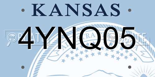 4YNQ05 Kansas License Plate