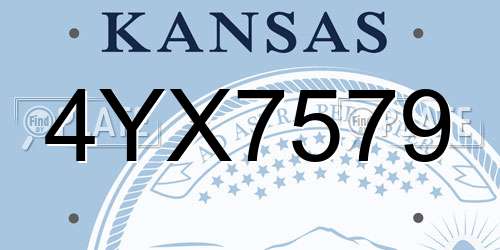 4YX7579 Kansas License Plate