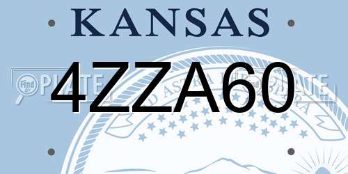 4ZZA60 Kansas License Plate