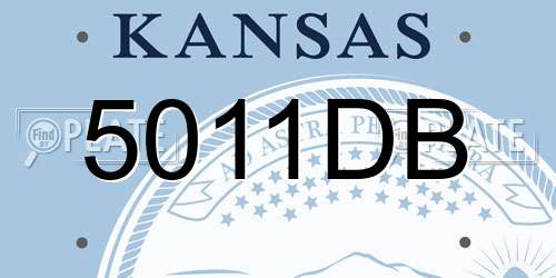 5011DB Kansas License Plate