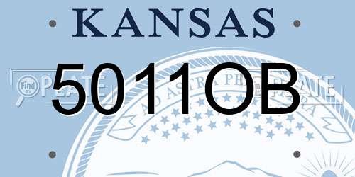 5011OB Kansas License Plate