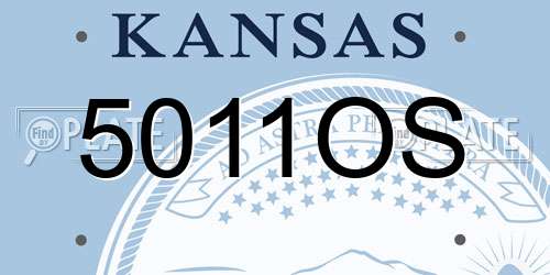 5011OS Kansas License Plate