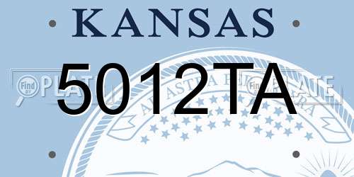 5012TA Kansas License Plate