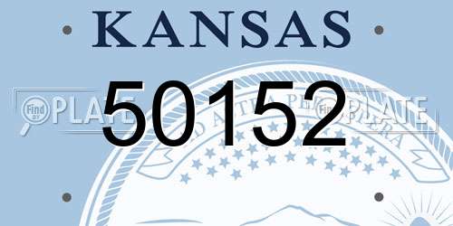 50152 Kansas License Plate