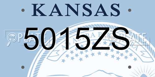 5015ZS Kansas License Plate
