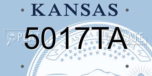 5017TA Kansas License Plate