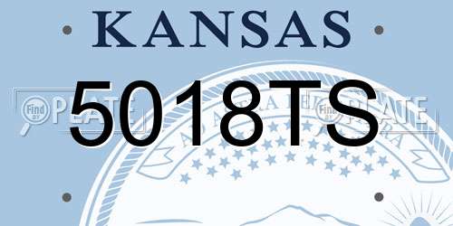 5018TS Kansas License Plate