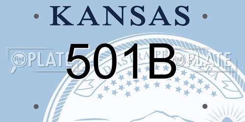 501B Kansas License Plate