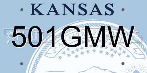 501GMW Kansas License Plate
