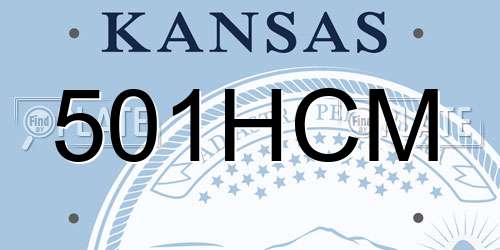 501HCM Kansas License Plate