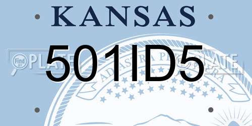 501ID5 Kansas License Plate