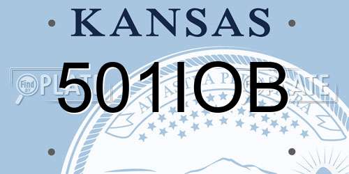 501IOB Kansas License Plate