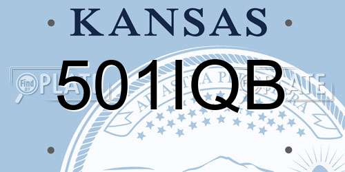 501IQB Kansas License Plate