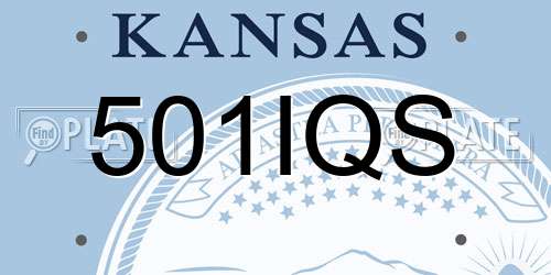 501IQS Kansas License Plate