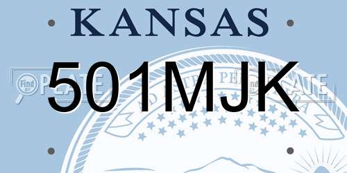 501MJK Kansas License Plate