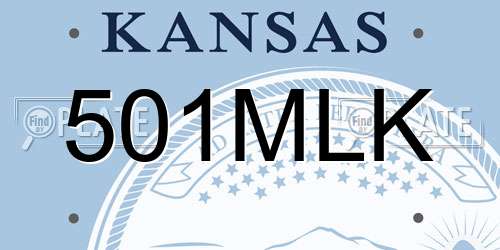 501MLK Kansas License Plate
