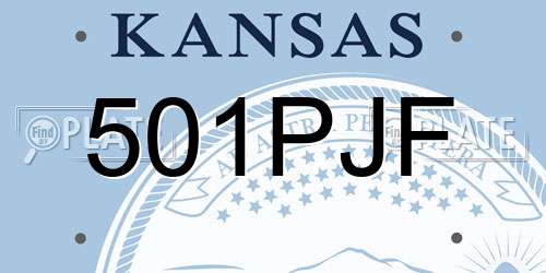 501PJF Kansas License Plate