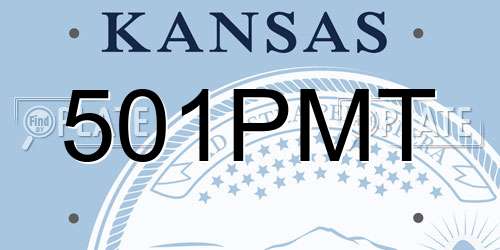 501PMT Kansas License Plate