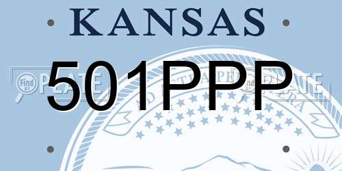 501PPP Kansas License Plate