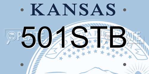 501STB Kansas License Plate