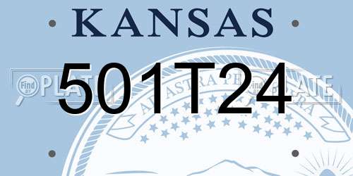 501T24 Kansas License Plate