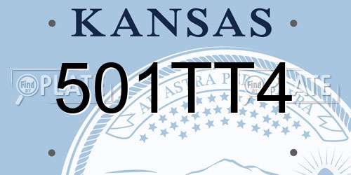 501TT4 Kansas License Plate
