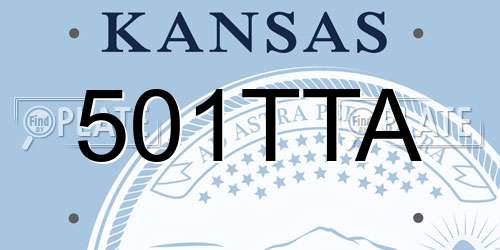 501TTA Kansas License Plate