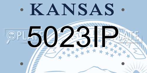 5023IP Kansas License Plate