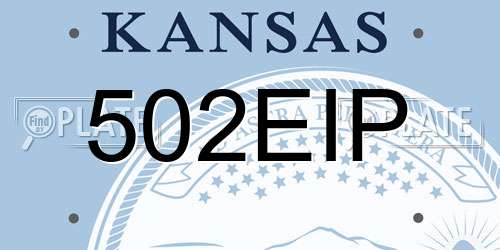 502EIP Kansas License Plate