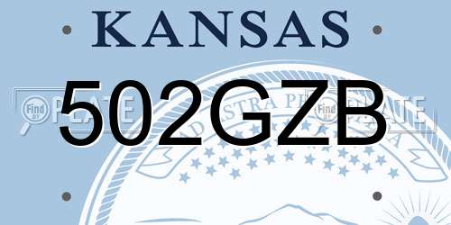 502GZB Kansas License Plate
