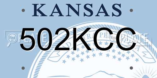 502KCC Kansas License Plate