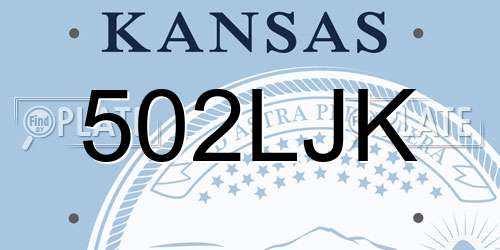 502LJK Kansas License Plate