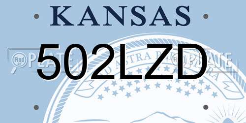 502LZD Kansas License Plate