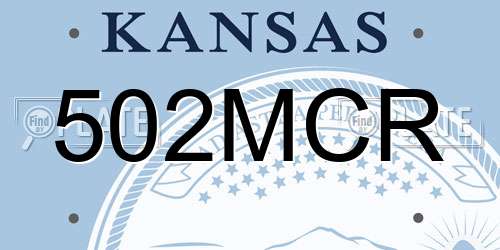 502MCR Kansas License Plate