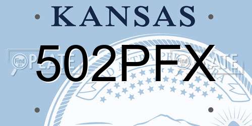 502PFX Kansas License Plate
