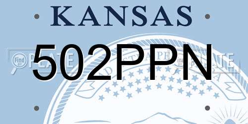502PPN Kansas License Plate