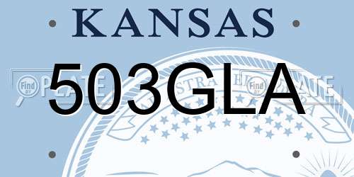 503GLA Kansas License Plate