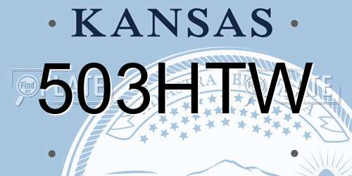 503HTW Kansas License Plate