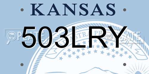 503LRY Kansas License Plate